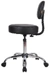 Black Drafting Office Chair with Back-3