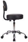 Black Drafting Office Chair with Back-4