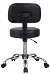 Black Drafting Office Chair with Back-7