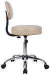 Beige Drafting Office Chair with Back-6