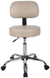 Beige Drafting Office Chair with Back-8