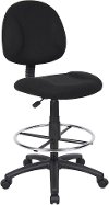 Black Contoured Adjustable Drafting Office Chair