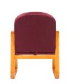 Burgandy & Mahagany Frame Guest Chair-5