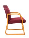 Burgandy & Mahagany Frame Guest Chair-6