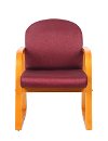 Burgandy & Mahagany Frame Guest Chair-8