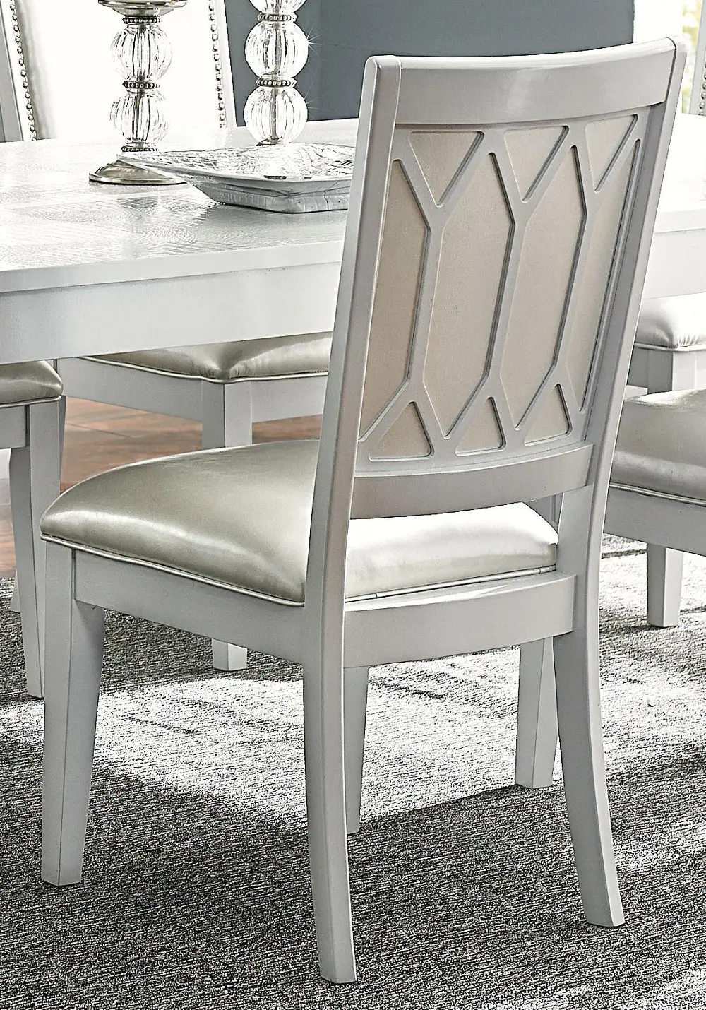 Glamour White Side Chair-1