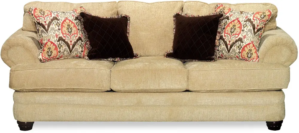 Oxford 93 Inch Gold Upholstered Sofa-1