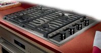 CG304T/S Wolf 30 Inch Transitional Gas Cooktop - Stainless Steel and Black-2