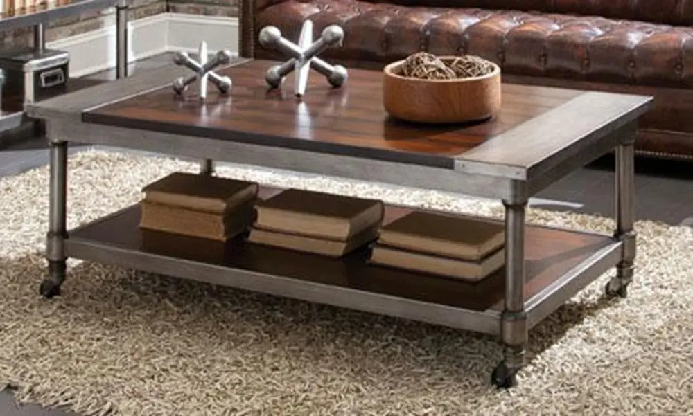 Contemporary Coffee Table on Wheels-1