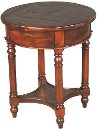 Twin Round Dark Brown Martini Accent Table