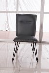 Charcoal and Metal 5 Piece Dining Set - Contemporary Live Edge -3