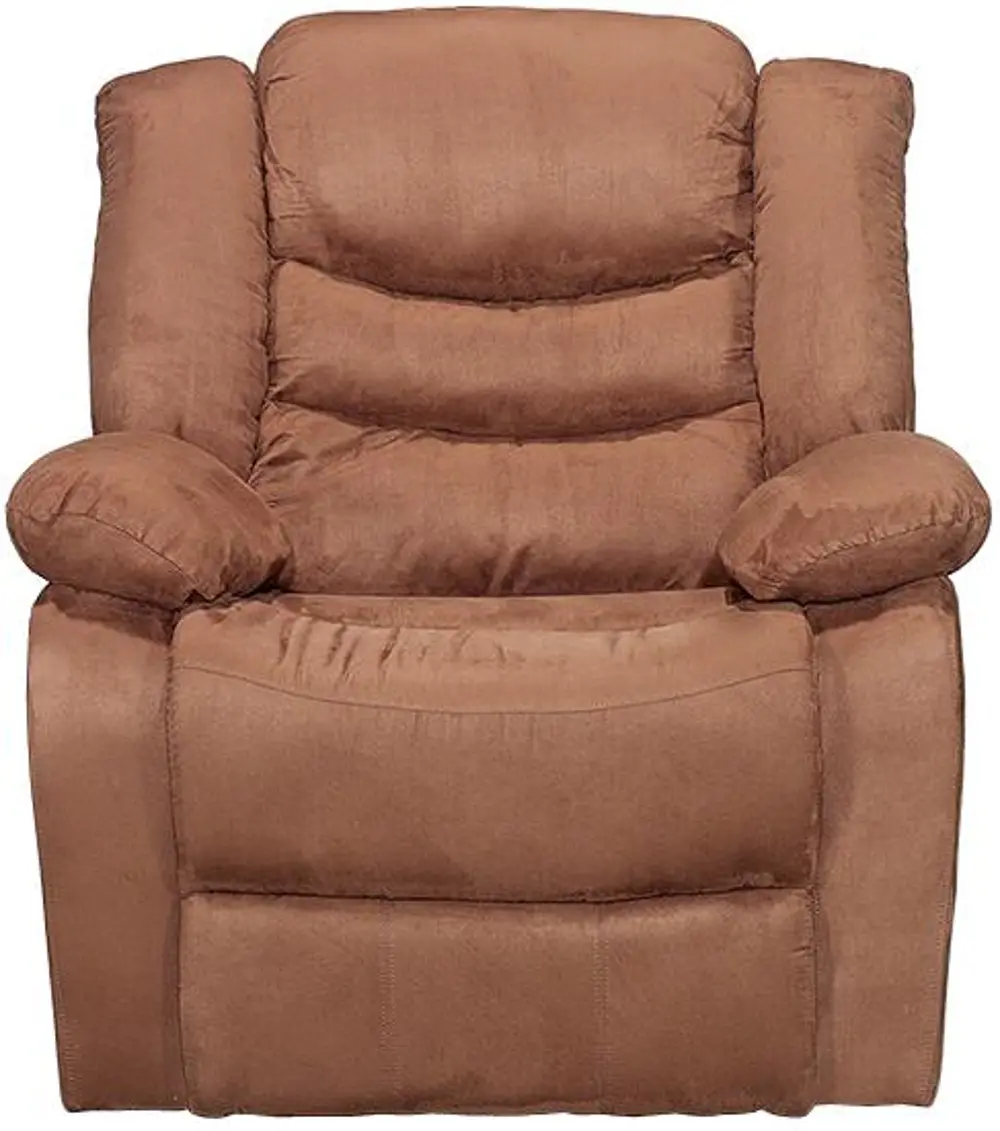 12943/BROWN/PWRRECLR 39 Inch Brown Upholstered Power Recliner-1