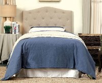 Ivory Twin Upholstered Button Tufted Headboard - Megan