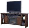 Rich Brown Wooden 85 Inch Fireplace TV Stand - Alder Grove