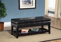Espresso Storage Bench with Shelf