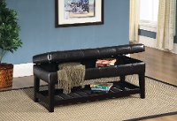 Espresso Storage Bench with Shelf-2