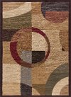 ELG5110 8x10 8 x 10 Large Tan & Red Area Rug - Elegance