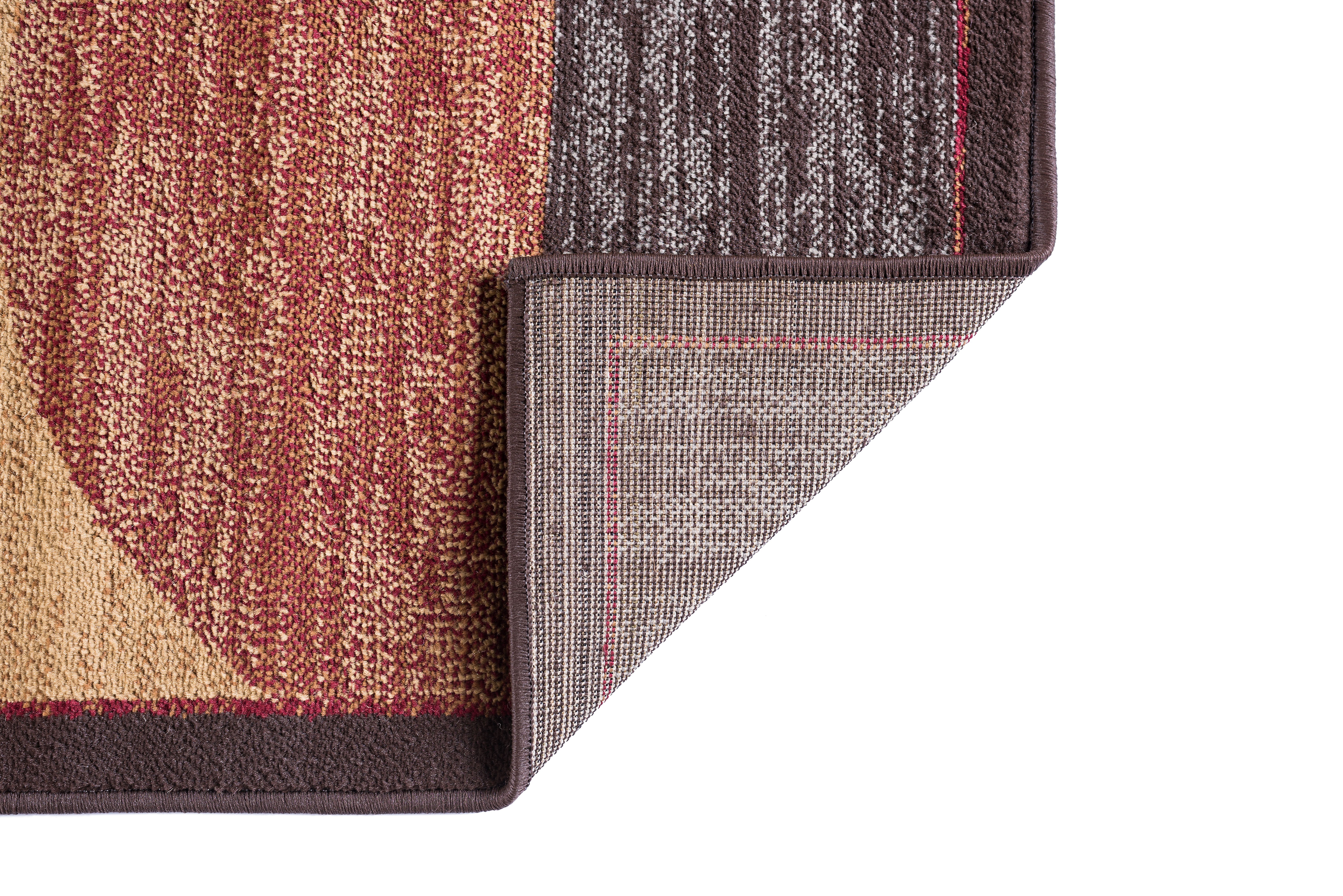 ELF51108x10 8 x 10 Large Tan and Red Area Rug - Elegance-5