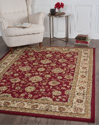 ELG51408x10 8 x 10 Large Beige and Red Area Rug - Elegance-2