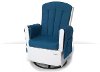 SafeRocker Blue/White Commercial Swivel Glider