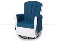 SafeRocker Blue/White Commercial Swivel Glider