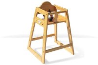 Natural Wood High Chair
