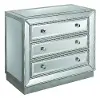 Silver 3 Drawer Mirrored Chest - Elsinore