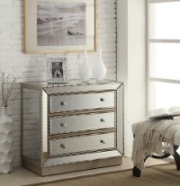 Silver 3 Drawer Mirrored Chest - Elsinore-2