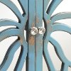 Brown and Blue Floral Glass 2 Door Cabinet - Devale-2
