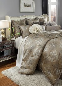 Bronze and Silver Solitaire Queen Bedding Collection