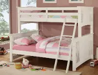 Spring Creek White Twin-over-Full Bunk Bed