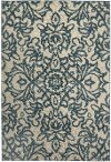 Clearance 8 x 11 Large Ivory and Blue Rug - Augusta