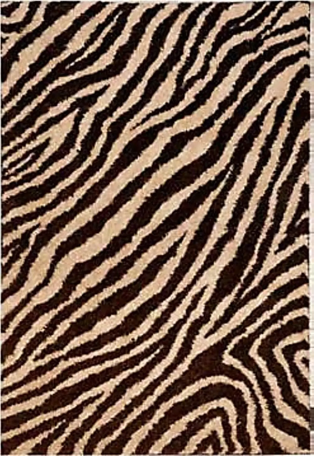 CASCADE/BRKFLD/ZEB.2 Chocolate Brown Zebra Print 5' x 8' Cascade Area Rug-1