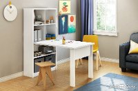 7250798 White Work Table & Storage Unit - Annexe