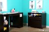 7559727 Black Counter Height Craft Table with Storage - Crea -3