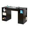 7559727 Black Counter Height Craft Table with Storage - Crea -8