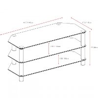 Black Corner TV Stand - Trinidad