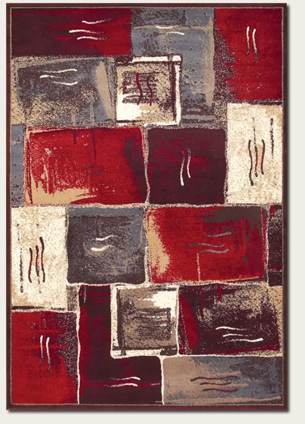 Red 5' x 7' Odessa Area Rug-1