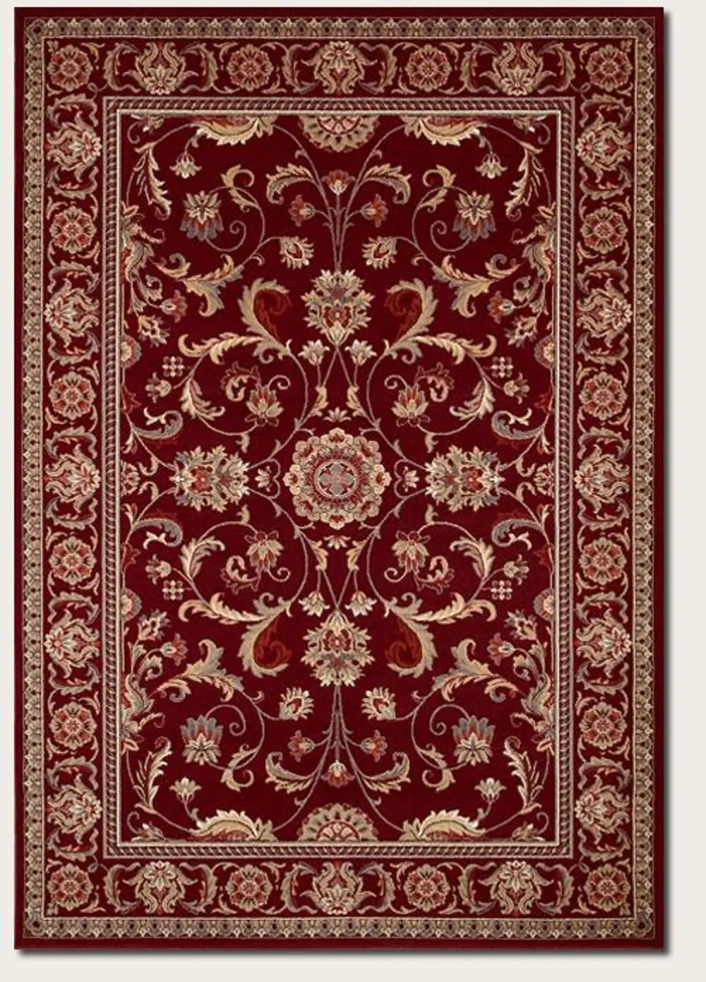 Red 5' X 8' Odessa Area Rug-1