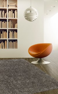 5 x 8 Medium Contemporary Gray Shag Rug - Belize-4