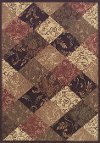 5 x 8 Medium Blocked Brown Area Rug - Capri