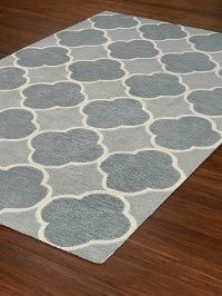 5 x 8 Medium Gray and Blue Rug - Infinity-3