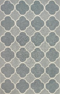 8 x 10 Large Gray and Blue Rug - Infinity
