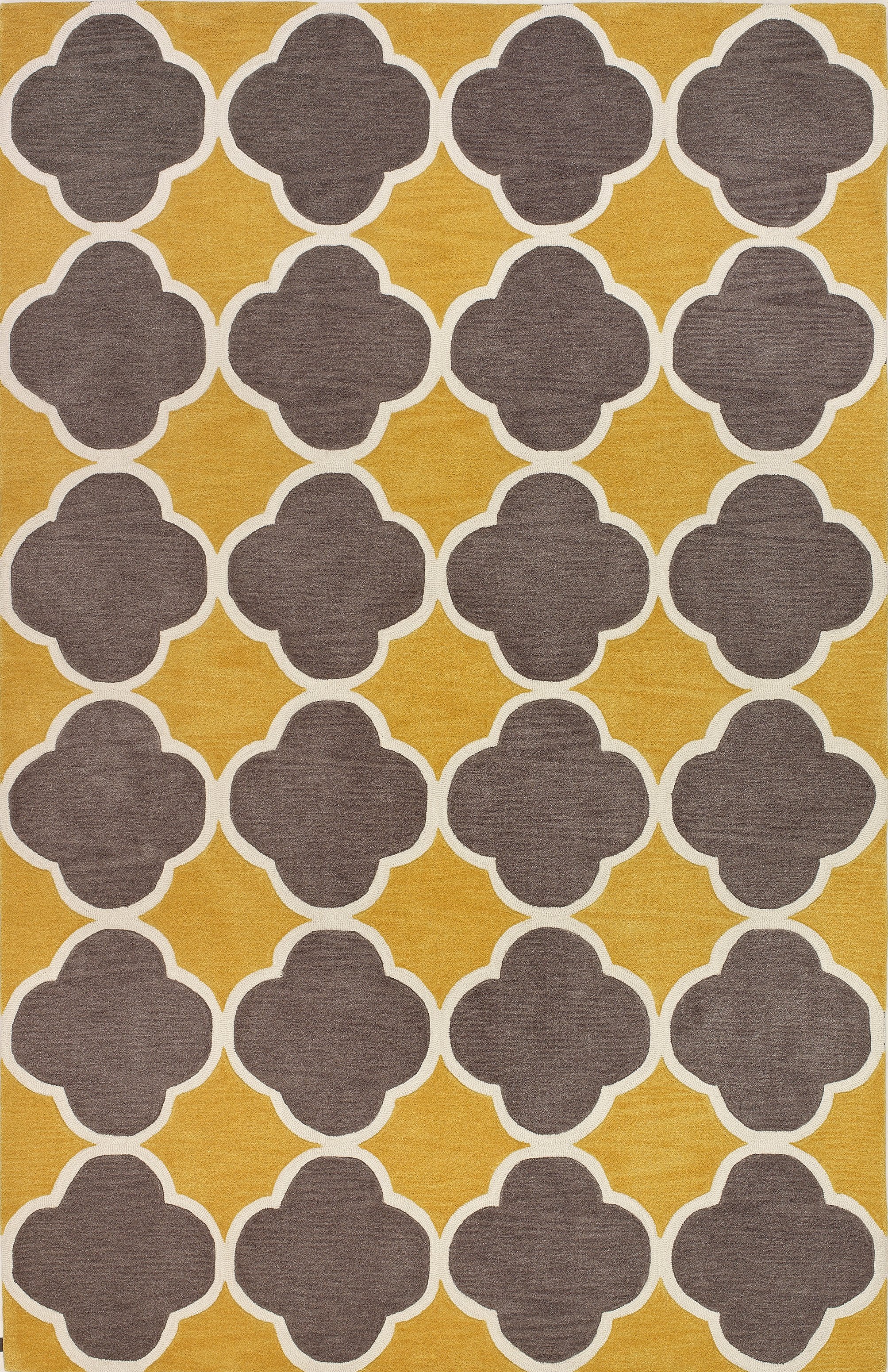 IF2DA5X8 5 x 8 Medium Transitional Yellow and Brown Area Rug - Infinity-1