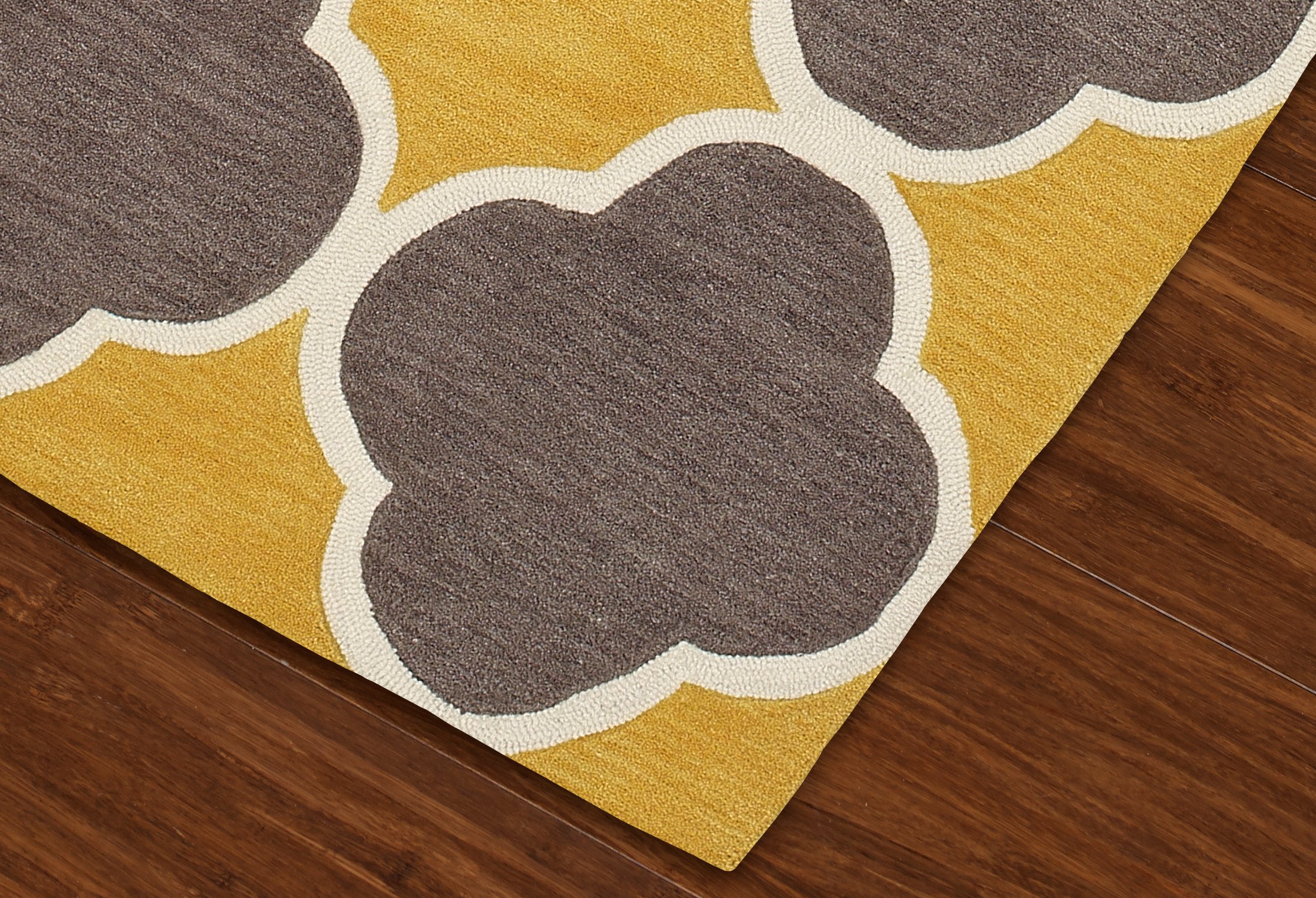 IF2DA5X8 5 x 8 Medium Transitional Yellow and Brown Area Rug - Infinity-2
