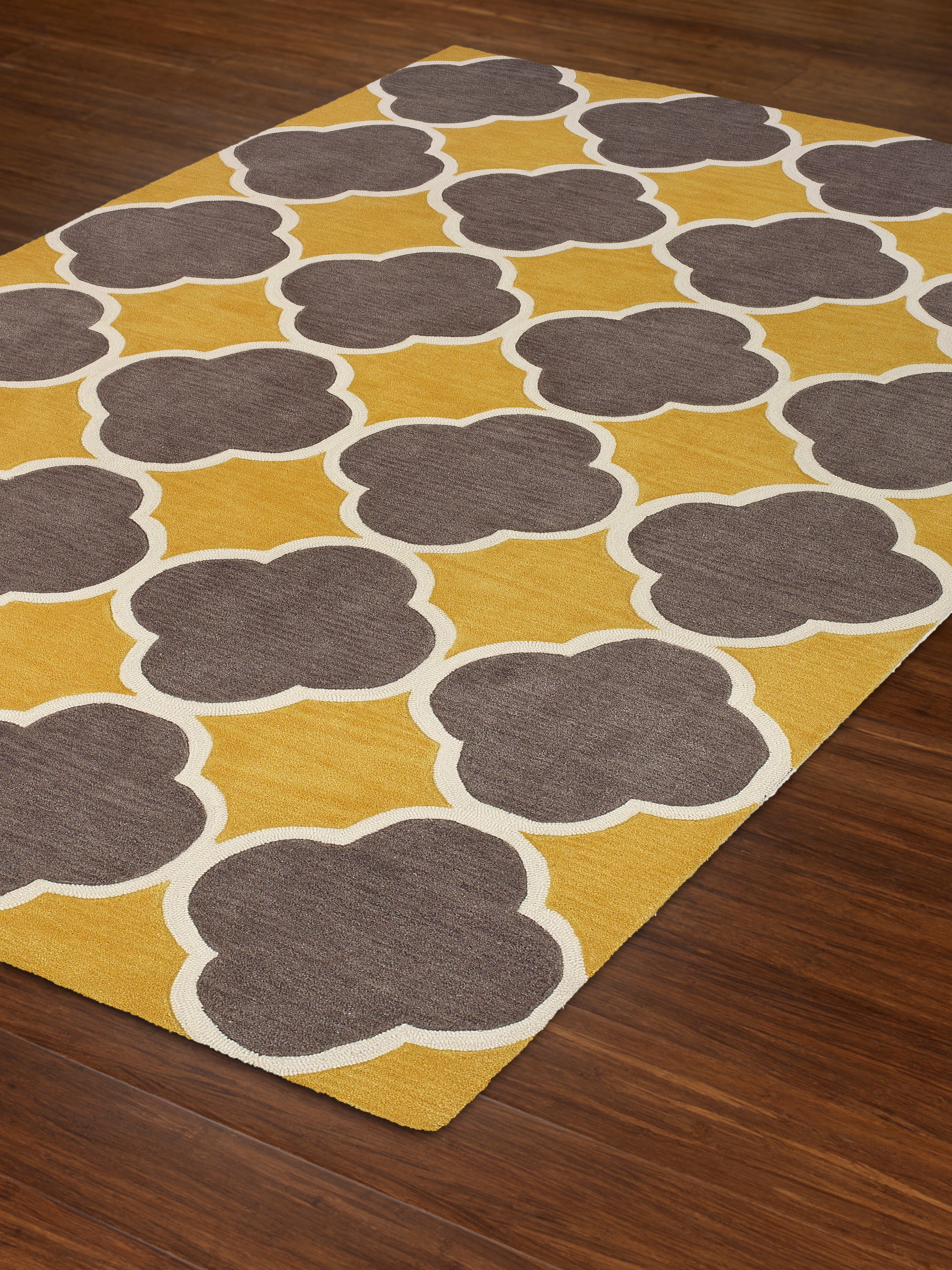 IF2DA5X8 5 x 8 Medium Transitional Yellow and Brown Area Rug - Infinity-3