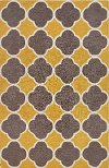 8 x 10 Large Transitional Yellow and Brown Area Rug - Infinity