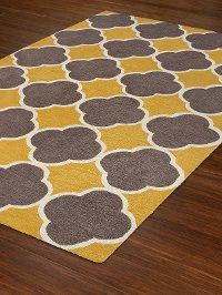 8 x 10 Large Transitional Yellow and Brown Area Rug - Infinity-3