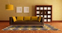 8 x 10 Large Transitional Yellow and Brown Area Rug - Infinity-4