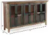 Antique Multi Colored Pine Console